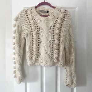 Chunky knit angora sweater
